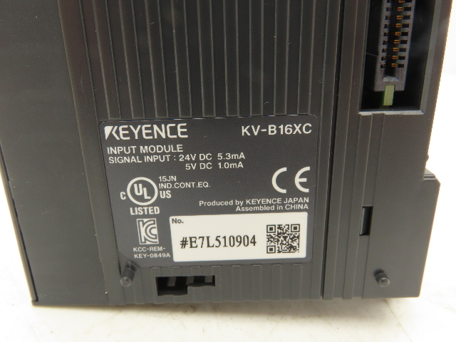 Keyence KV-B16XC Screw Terminal Block Input Module 16-Point 24VDC