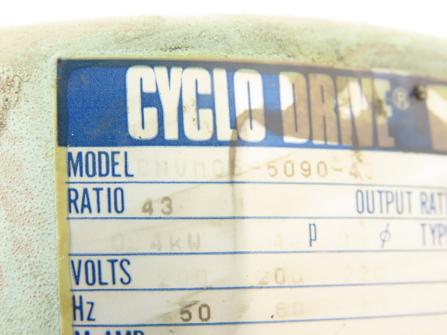 Sumitomo Cyclo-Drive CNVM05-5090-43 Inline Gearmotor 43:1 Ratio