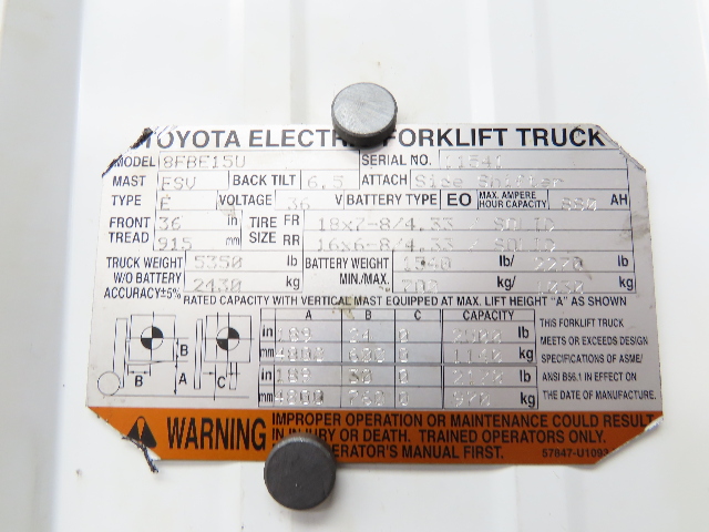Toyota L12640 Forklift Left Front Drive Axle & Motor Assembly 5
