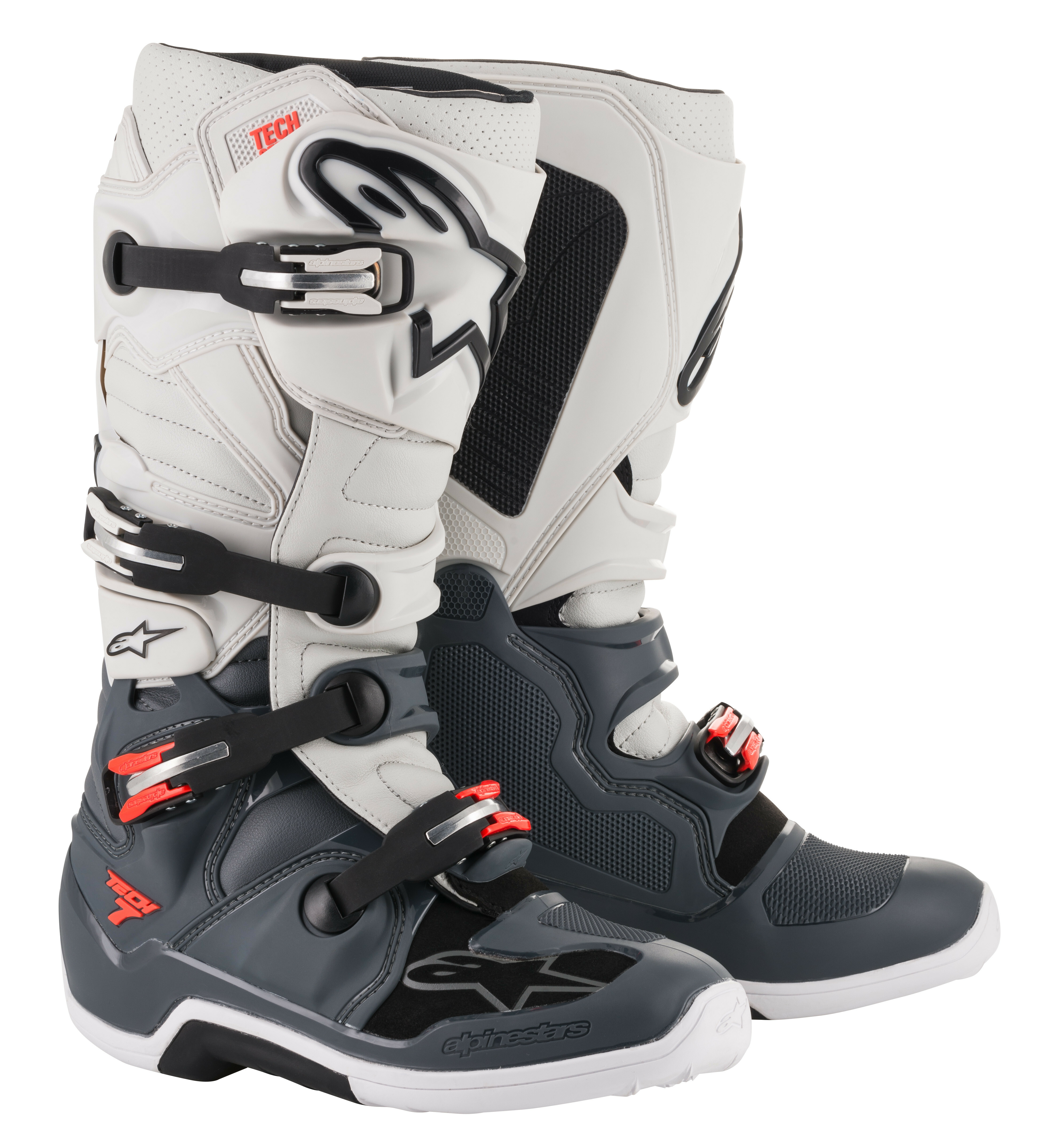 Alpinestars Tech 7 Boots - Grey/Red - 13