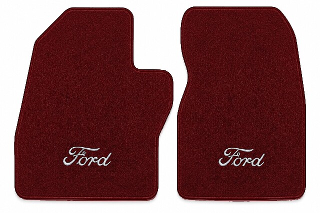 1988-1996 Ford F-150 Ext Cab Cutpile Floor Mats Embroidered Logos 2pc