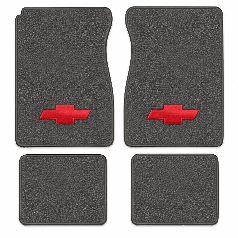 1973 Chevy C20 Crew Cab Loop Floor Mats Embroidered Logos 4pc