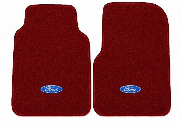 1975-1986 Ford F-350 Reg Cab Cutpile Floor Mats Embroidered Logos 2pc