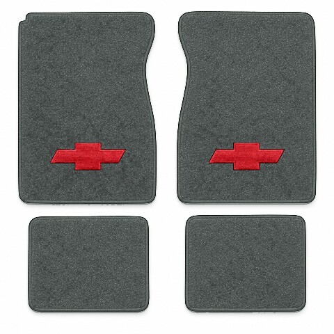 1974 Chevy K20 Crew Cab Cutpile Floor Mats Embroidered Logos 4pc
