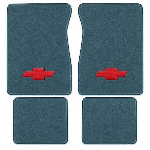 1987 Chevy V20 Crew Cab Cutpile Floor Mats Embroidered Logos 4pc
