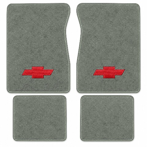 1990-1991 Chevy R3500 Crew Cab Cutpile Floor Mats Embroidered Logos 4pc