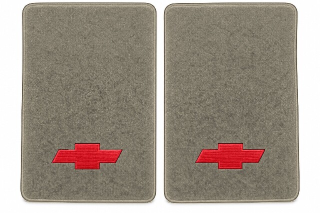 1988-1998 Chevy C3500 Ext Cab Cutpile Floor Mats Embroidered Logos 2pc