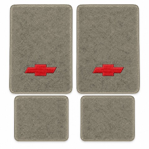 1992-1998 Chevy C3500 Crew Cab Cutpile Floor Mats Embroidered Logos 4pc