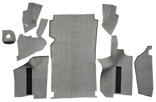 1964-1966 Ford Thunderbird Fleece Trunk Mat Convertible Without Boards 8pc