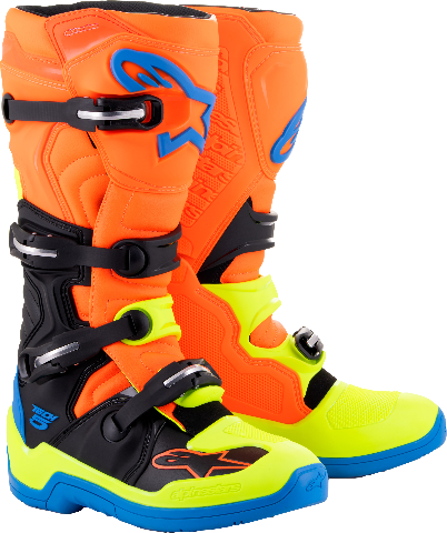 Alpinestars Tech 5 Boots - Blue/Orange/Yellow - 10