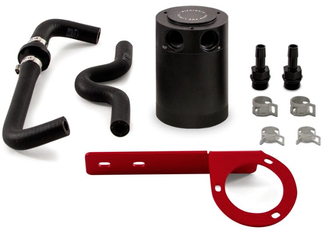 Mishimoto Baffled Oil Catch Can PCV Side RED 2017-2019 Honda Civic Type R CTR