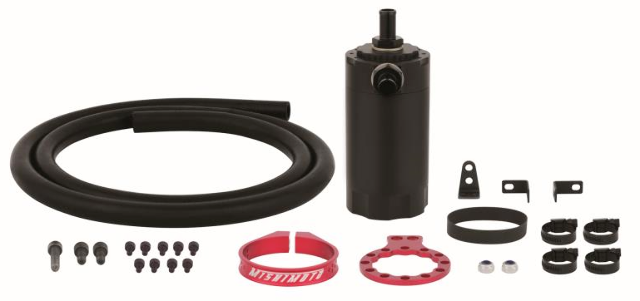 Mishimoto Universal Baffled Oil Catch Can RED MMBCC-UNI-RD