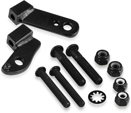 PowerMadd Star Series Handguard Mount Kit For Harley Davidson - CNC Billet Aluminum, Black Anodized
