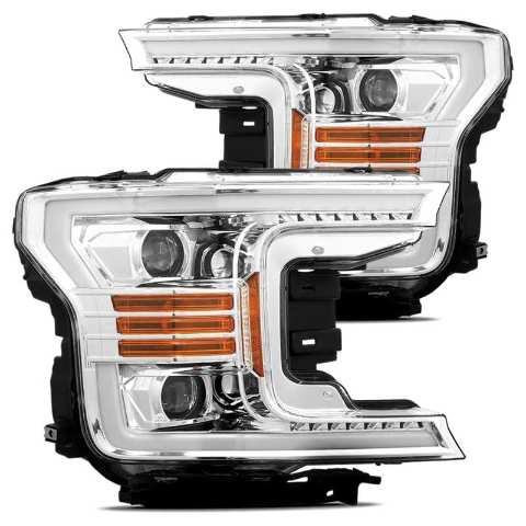 AlphaRex Fit 18-19 Ford F-150 PRO-Series Projector Headlights Chrm w/Activ Light