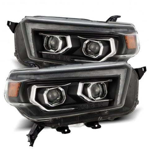 AplhaRex Fit 10-13 4Runner LUXX LED Proj Headlights Plank Style Black