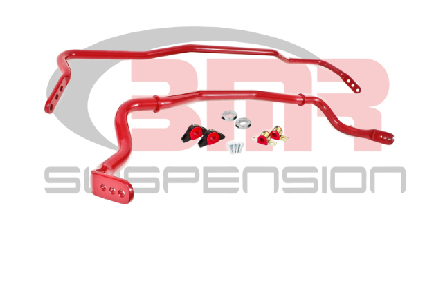 BMR Fit 15-17 S550 Mustang Front & Rear Sway Bar Kit w/ Bushings - Red