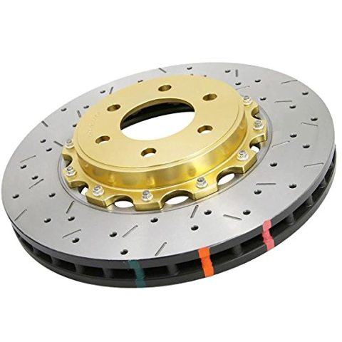 DBA (52314BLKXS) 5000 Series 2-Piece Drilled and Slotted Disc Brake Rotor, Front