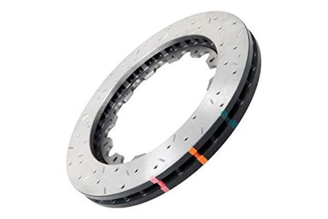 DBA DBA52323.1XS 5000 Series XS Premium Cross-Drilled and Slotted Front Vented Replacement Rotor with NAS Lock Nuts