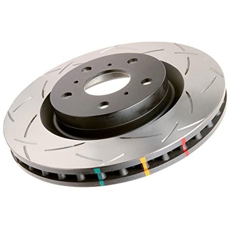 DBA (5654BLKS-10) 5000 Series 2-Piece Slotted Disc Brake Rotor with Black Hat, Front