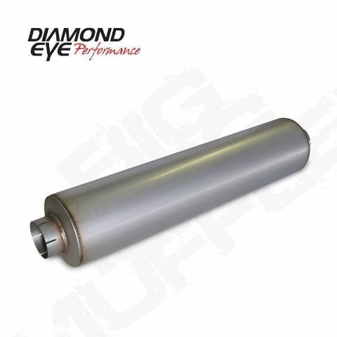 DIAMOND EYE  5" HIGH FLOW BIG DOG QUIET TONE MUFFLER 5" IN/OUT  51" OVERALL