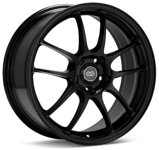 Enkei PF01 18x9.5 5x114.3 15mm Offset 75 Bore Black Wheel