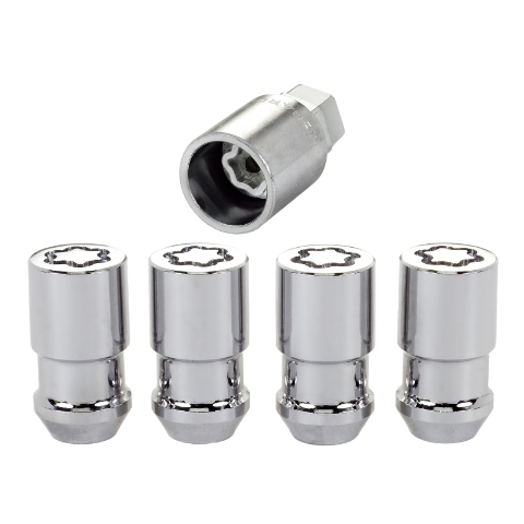 McGard Wheel Lock Nut Set - 4pk.  1/2-20 / 3/4 & 13/16 Dual Hex / 1.66in. Len