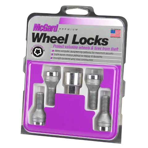McGard Wheel Lock Bolt Set - 4pk.  M14X1.5 / 19mm Hex / 31.0mm Shank Length