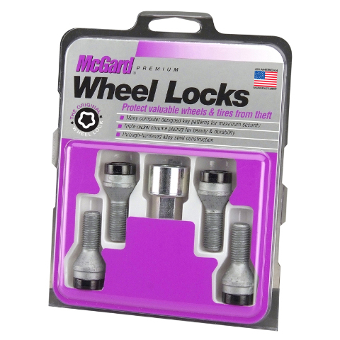 McGard Wheel Lock Bolt Set - 4pk.  M14X1.5 / 17mm Hex / 31.0mm Shank Length
