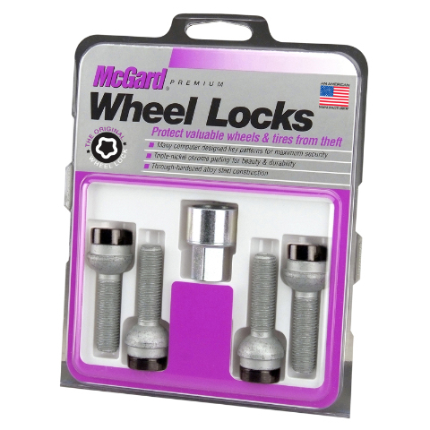 McGard Wheel Lock Bolt Set -4pk. (Radius Seat) M14X1.5 / 17mm Hex / 45.0mm Shank