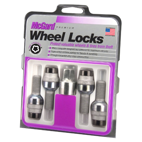McGard Wheel Lock Bolt Set - 4pk.  M14X1.5 / 17mm Hex / 28.2mm Shank Length