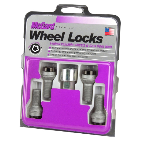 McGard Wheel Lock Bolt Set - 4pk.  M14X1.5 / 17mm Hex / 27.0mm Shank Length