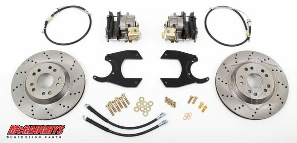 McGaughys GM Truck 12 Bolt Rear 13" Rear Drilled Disc Brake Kit; 5x4.75 Pattern