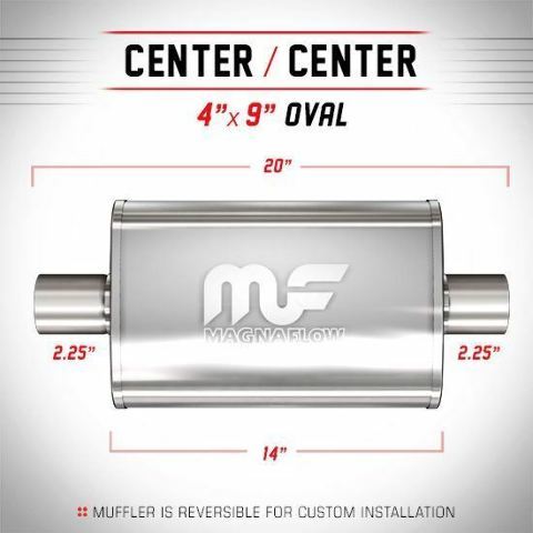Magnaflow Muffler 11215 Stainless Oval 2.25" in 2.25" out 14" body 20" long