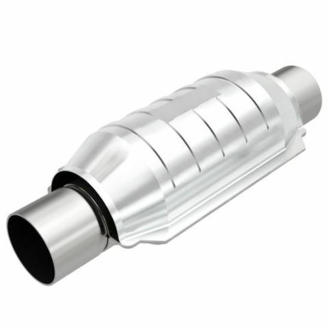 MAGNAFLOW UNIVERSAL CATALYTIC CONVERTER 2.25"IN/OUT 9"LONG 13"OVERALL-ROUND