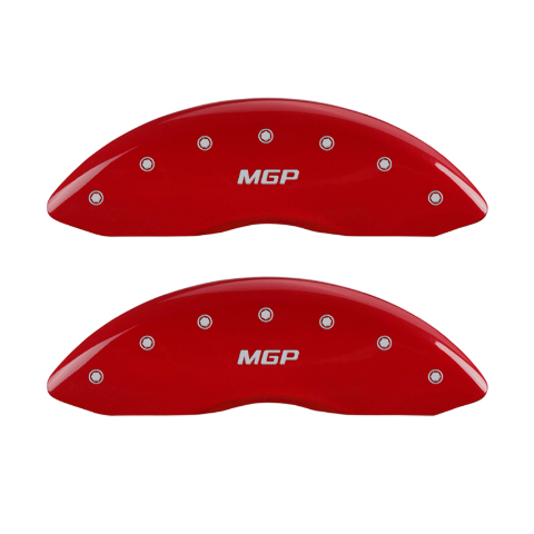 MGP 4 Caliper Covers Engraved Front & Rear Fit MGP Red finish silver