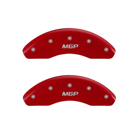 MGP 4 Caliper Covers Engraved Front & Rear MGP Red finish