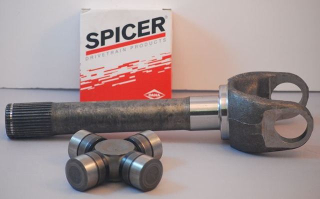 Fit Chevy DANA 60 UPGRADED 35 SPLINE OUTER AXLE YOKE SHAFT STUB / U-JOINT KIT