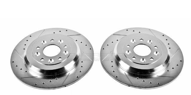 PowerStop for 11-15 Ford Edge Rear Evolution Drilled &amp; Slotted Rotors - Pair