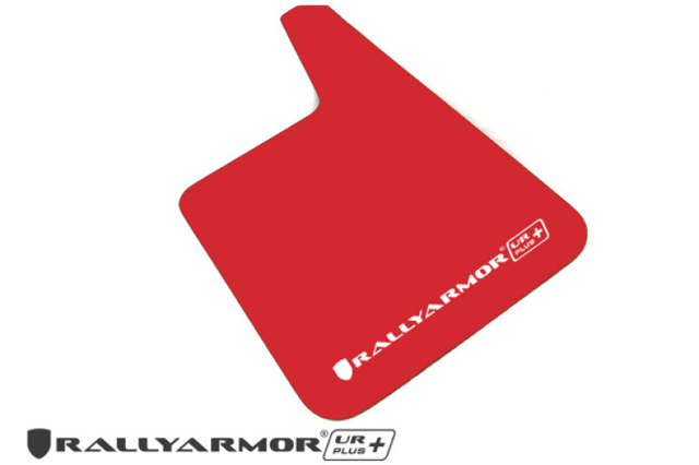 Rally Armor  Universal fitment (no hardware) UR Plus Red Mud Flap w/ White Logo