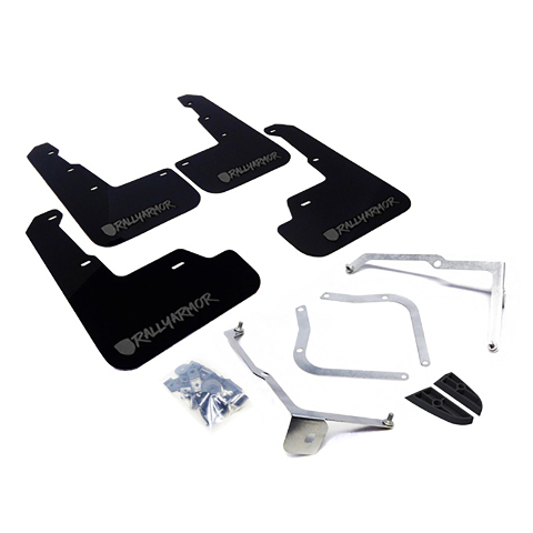 Rally Armor Fit 15+ Subaru WRX & STi Sedan Only UR Black Mud Flap w/ Grey Logo