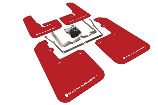 Rally Armor Fit 2015+ VW Jetta UR Red Mud Flap w/ White Logo
