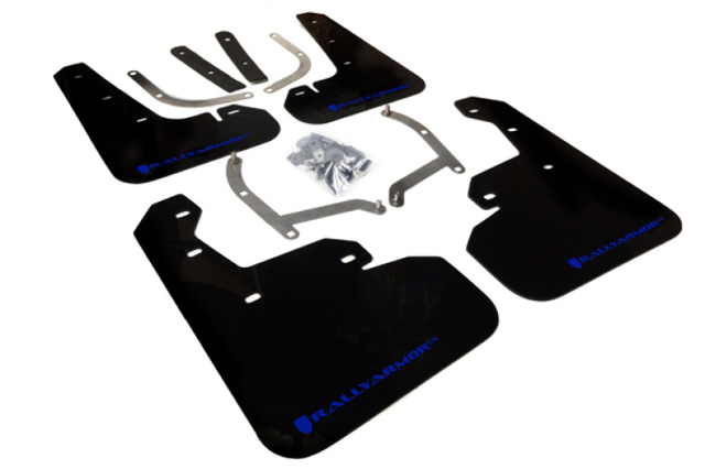 Rally Armor Fit 2017+ Subaru Impreza UR Black Mud Flap w/ Blue Logo