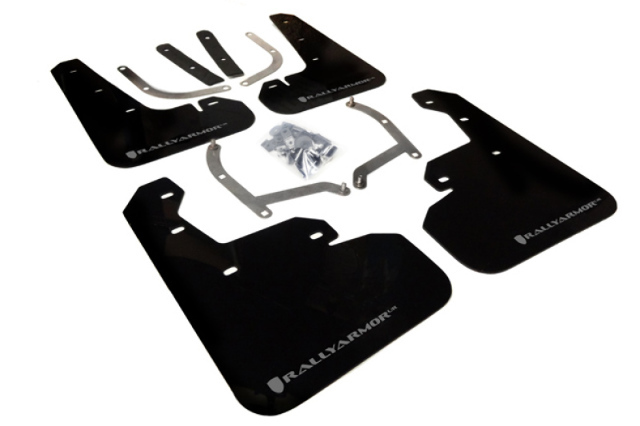 Rally Armor Fit 2017+ Subaru Impreza UR Black Mud Flap w/ Silver Logo