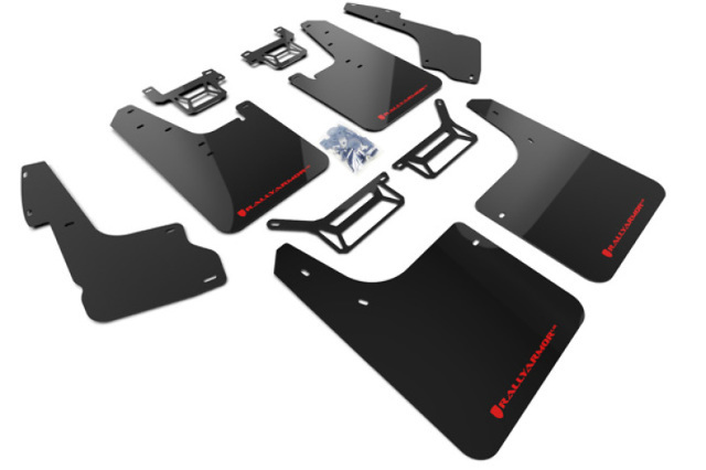 Rally Armor Fit 12-19 Toyota 4Runner UR Black Mud Flap w/ Red Logo