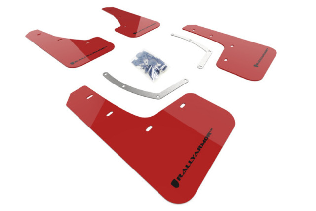 Rally Armor Fit 18-19 Subaru Ascent UR Red Mud Flap w/ Black Logo