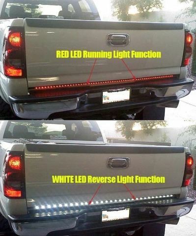 RECON 49" Tailgate Bar w/ Red LED Brake Lights & White L.E.D. Reverse Lights