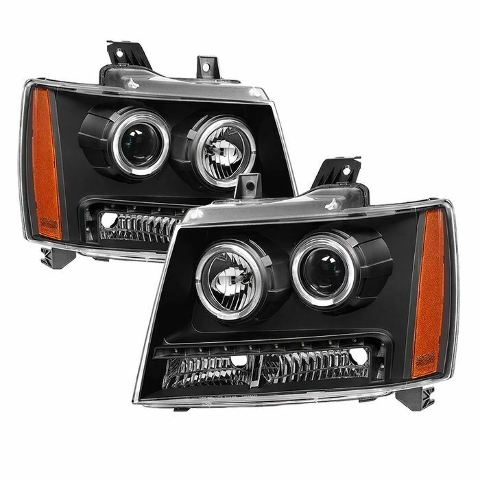 xTune Fits Suburban 1500/2500 07-14 Halo Projector w/LED Headlights Black