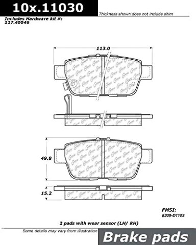 Centric Parts, Inc. 105.11030 Ceramic Brake Pads