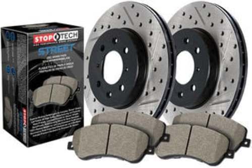 Stoptech Street Axle Pack Brake Kit, Drilled & Slotted, Front - 938.4001