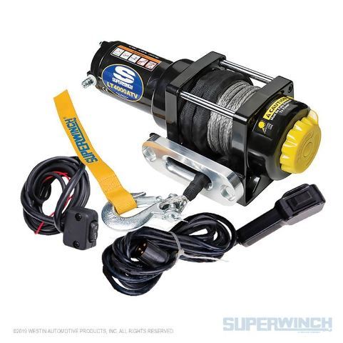 Superwinch 4000 LBS 12 VDC 3/16in x 50ft Synthetic Rope LT4000 Winch